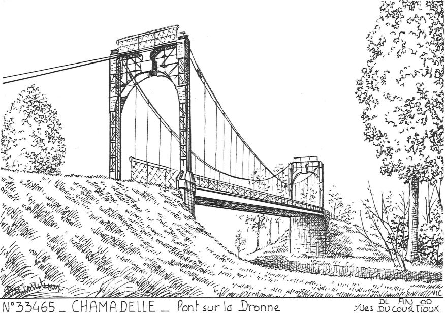 N 33465 - CHAMADELLE - pont sur la dronne