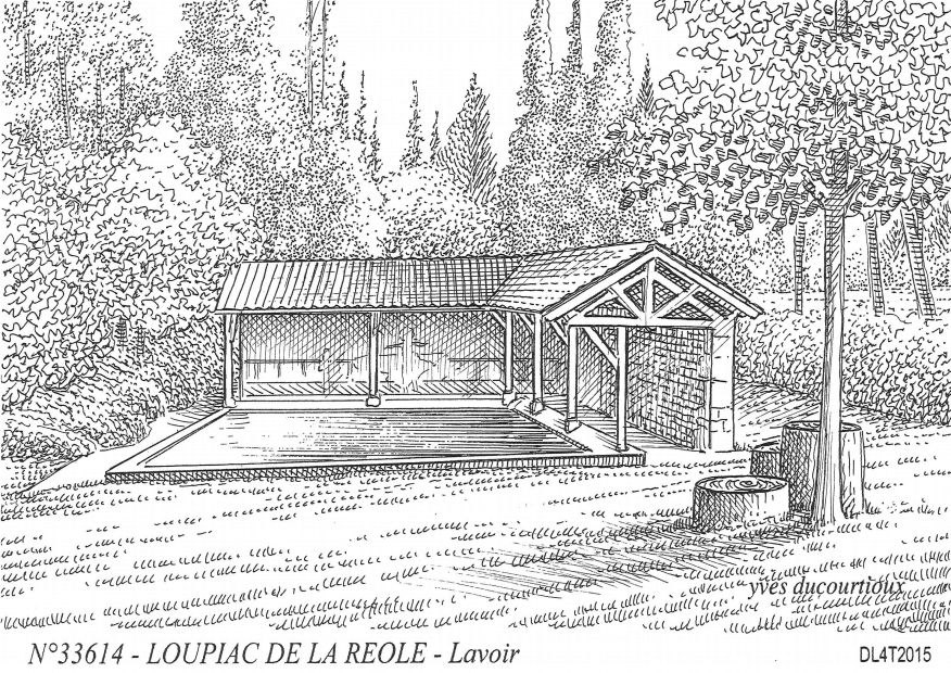 N 33614 - LOUPIAC DE LA REOLE - lavoir
