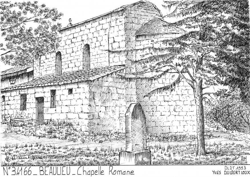 N 34166 - BEAULIEU - chapelle romane