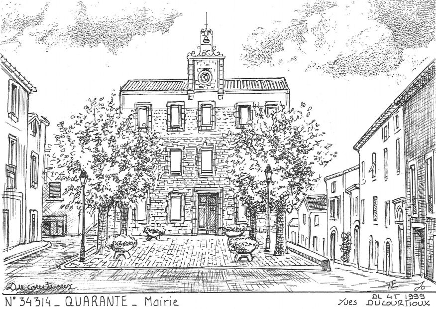 N 34314 - QUARANTE - mairie
