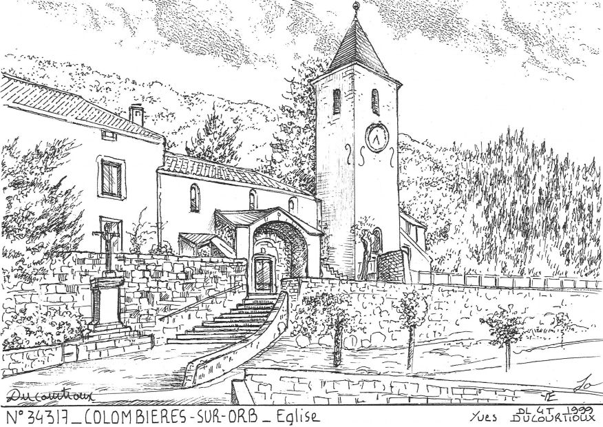 N 34317 - COLOMBIERES SUR ORB - glise
