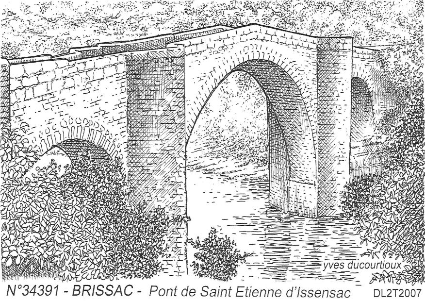 N 34391 - BRISSAC - pont de st tienne d issensac