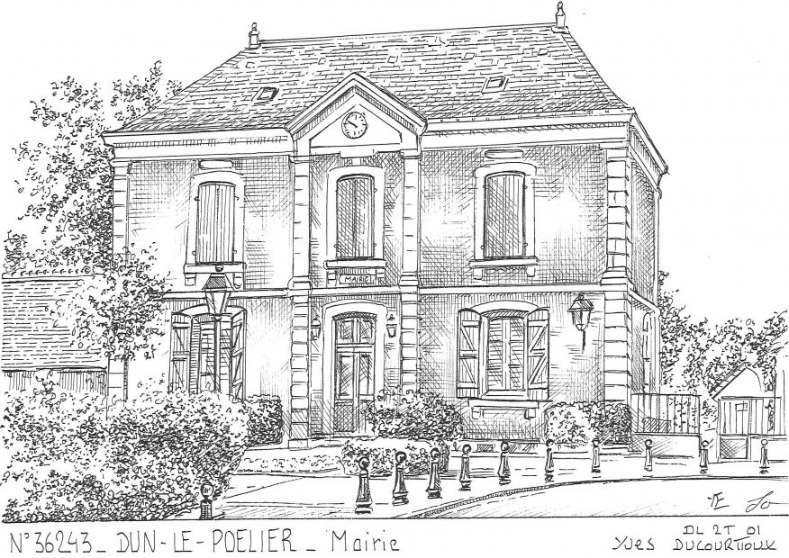 N 36243 - DUN LE POELIER - mairie