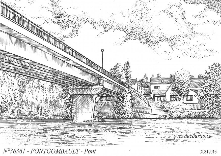 N 36361 - FONTGOMBAULT - pont