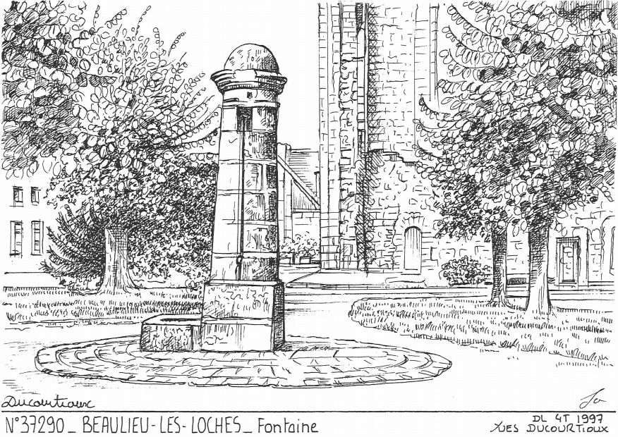 N 37290 - BEAULIEU LES LOCHES - fontaine