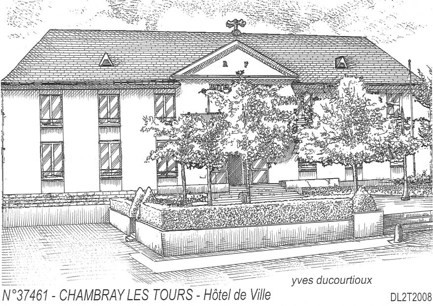 N 37461 - CHAMBRAY LES TOURS - h�tel de ville