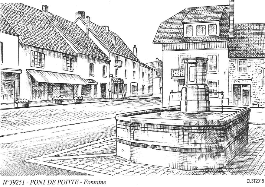 N 39251 - PONT DE POITTE - fontaine