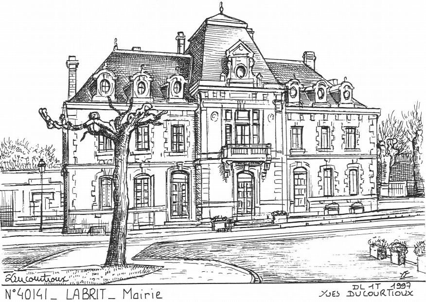 N 40141 - LABRIT - mairie