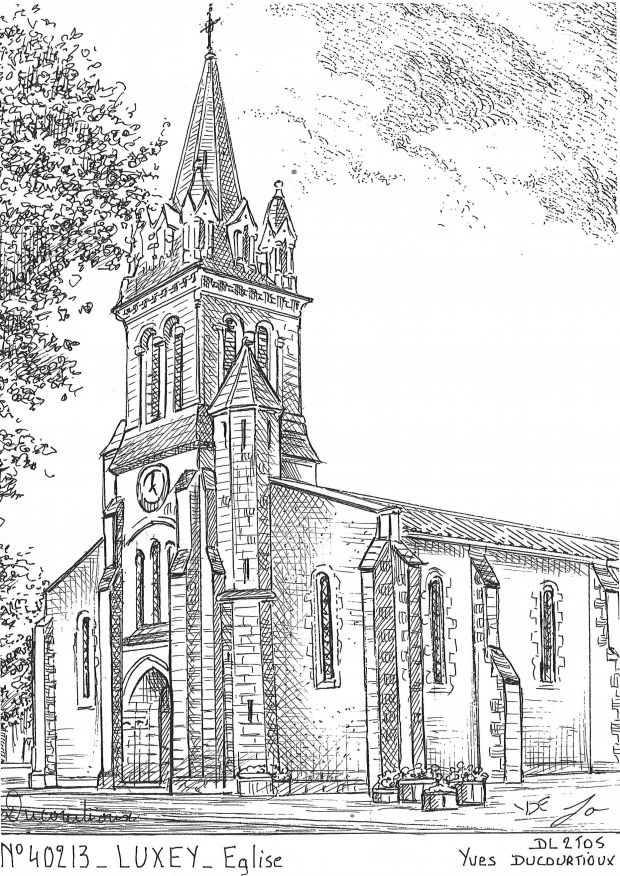 N 40213 - LUXEY - �glise