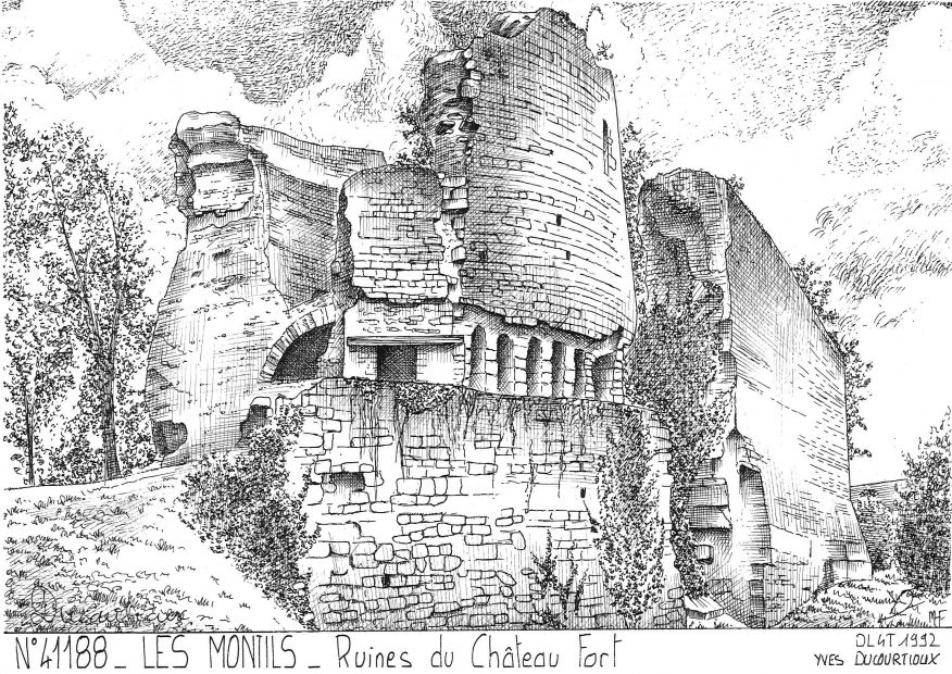 N 41188 - LES MONTILS - ruines du ch�teau fort