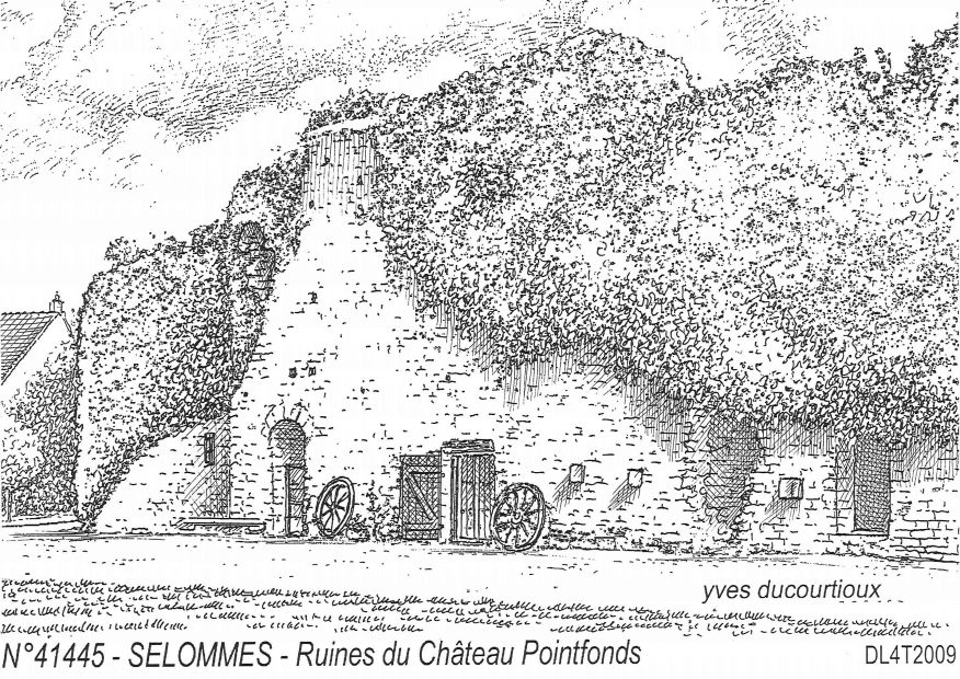 N 41445 - SELOMMES - ruines du ch�teau pointfonds