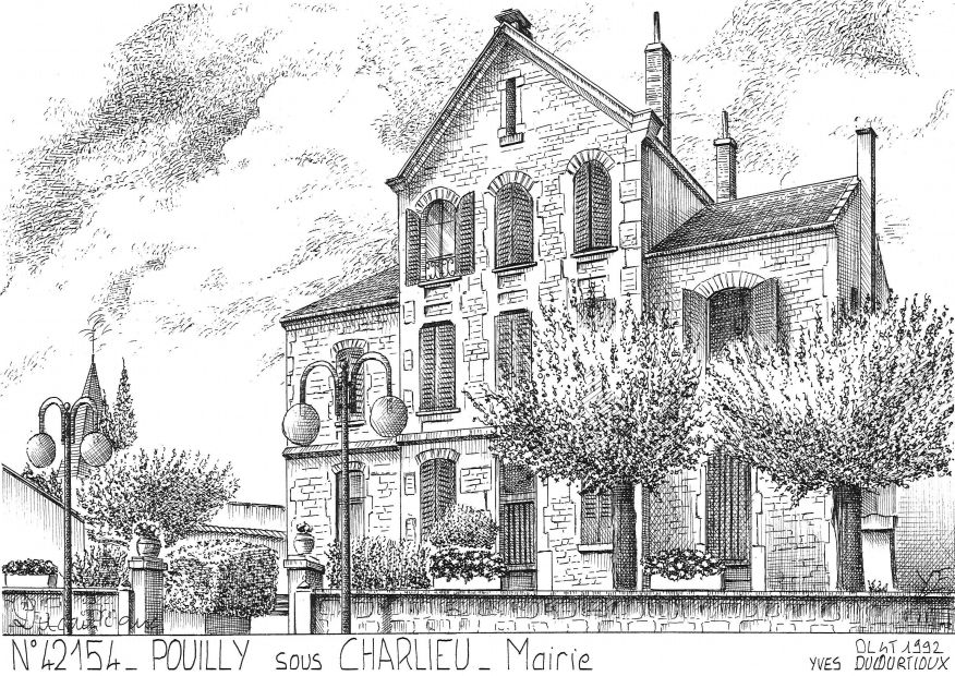 N 42154 - POUILLY SOUS CHARLIEU - mairie