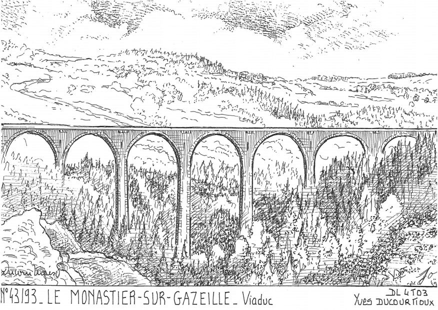 N 43193 - LE MONASTIER SUR GAZEILLE - viaduc