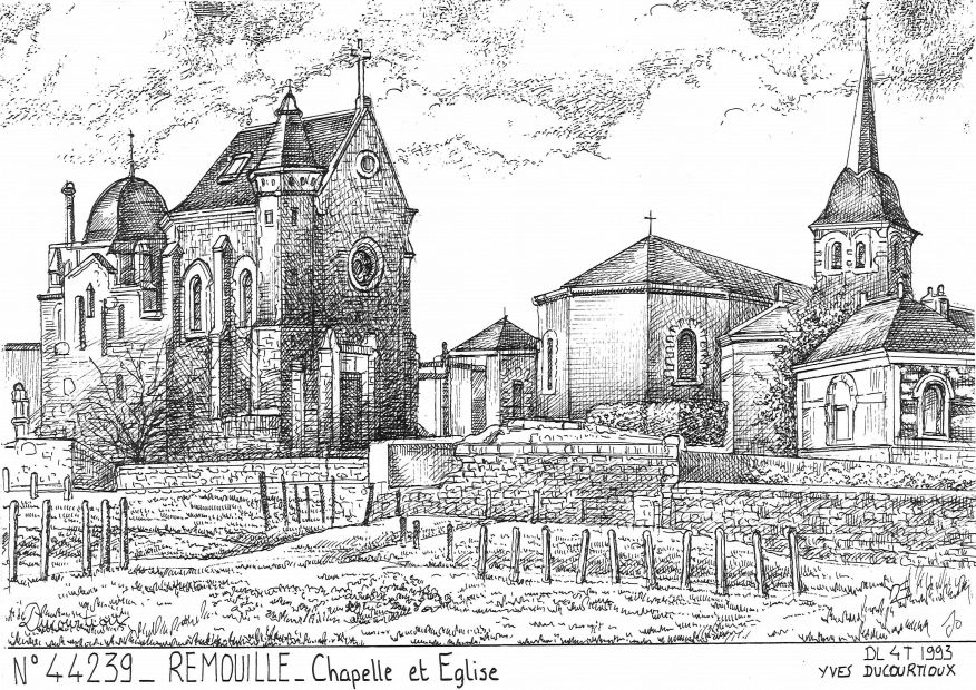 N 44239 - REMOUILLE - chapelle et �glise