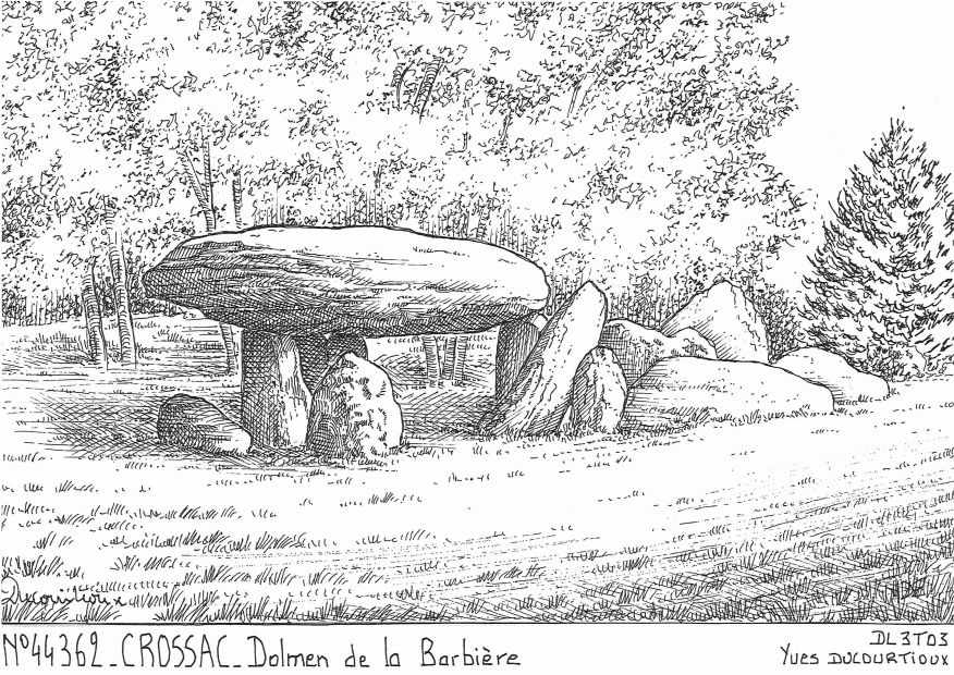 N 44362 - CROSSAC - dolmen de la barbi�re