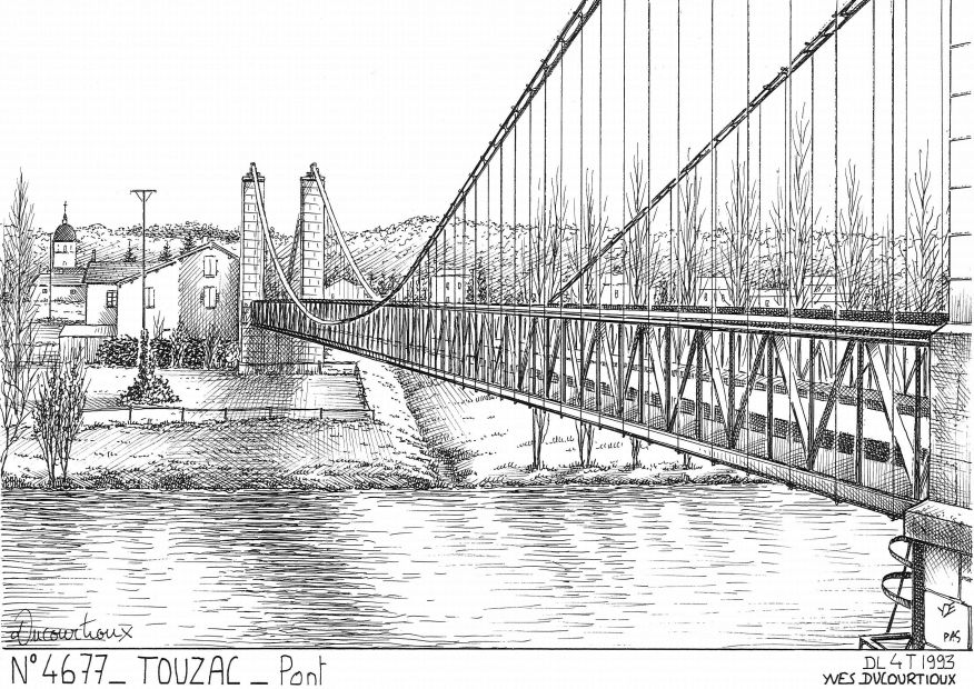 N 46077 - TOUZAC - pont