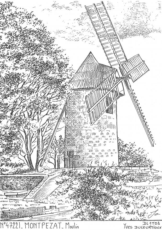 N 47221 - MONTPEZAT - moulin