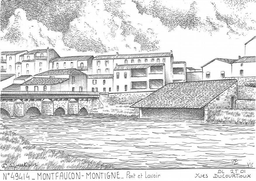N 49414 - MONTFAUCON MONTIGNE - pont et lavoir