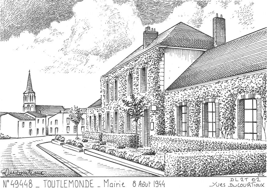 N 49448 - TOUTLEMONDE - mairie 8 ao�t 1944