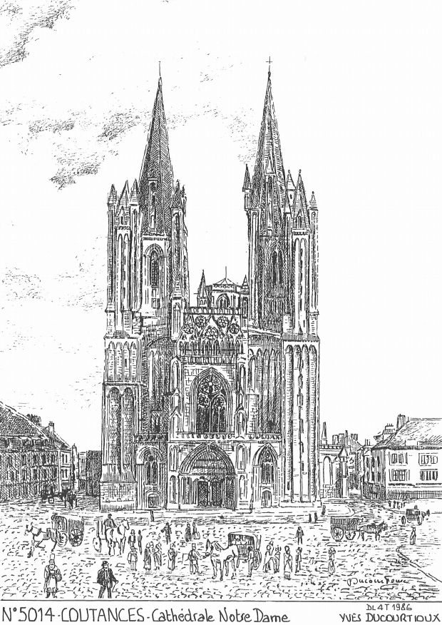 N 50014 - COUTANCES - cathdrale notre dame