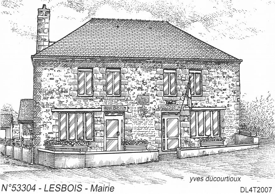 N 53304 - LESBOIS - mairie