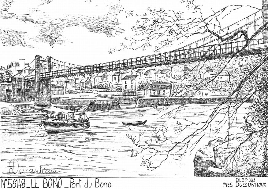 N 56148 - LE BONO - pont du bono