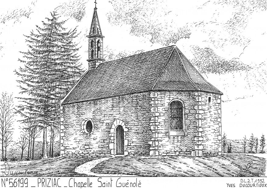 N 56199 - PRIZIAC - chapelle st gu�nol�