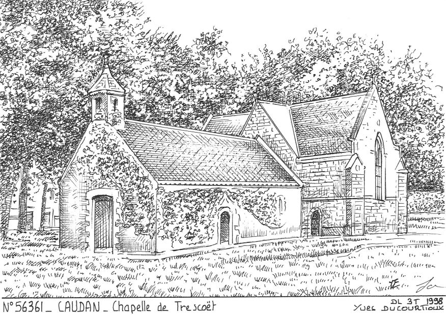 N 56361 - CAUDAN - chapelle de trescot