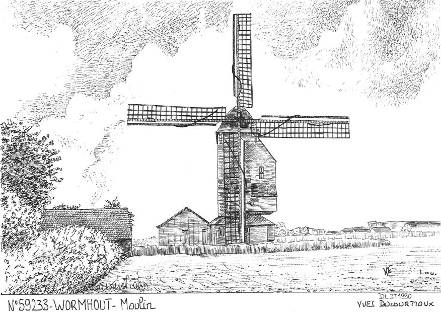 N 59233 - WORMHOUT - moulin