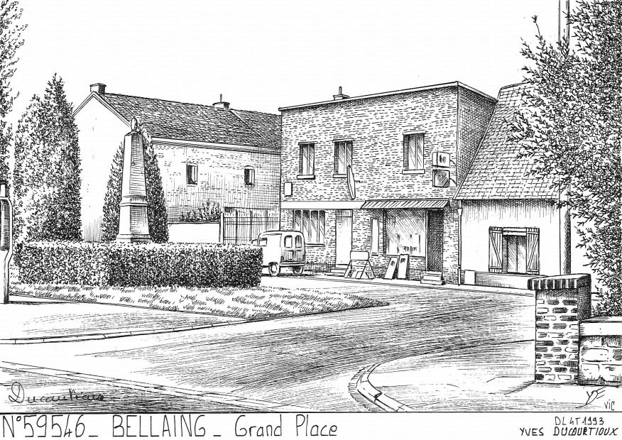 N 59546 - BELLAING - grand place