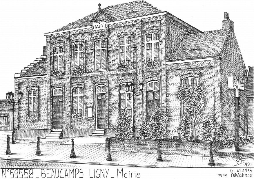 N 59558 - BEAUCAMPS LIGNY - mairie