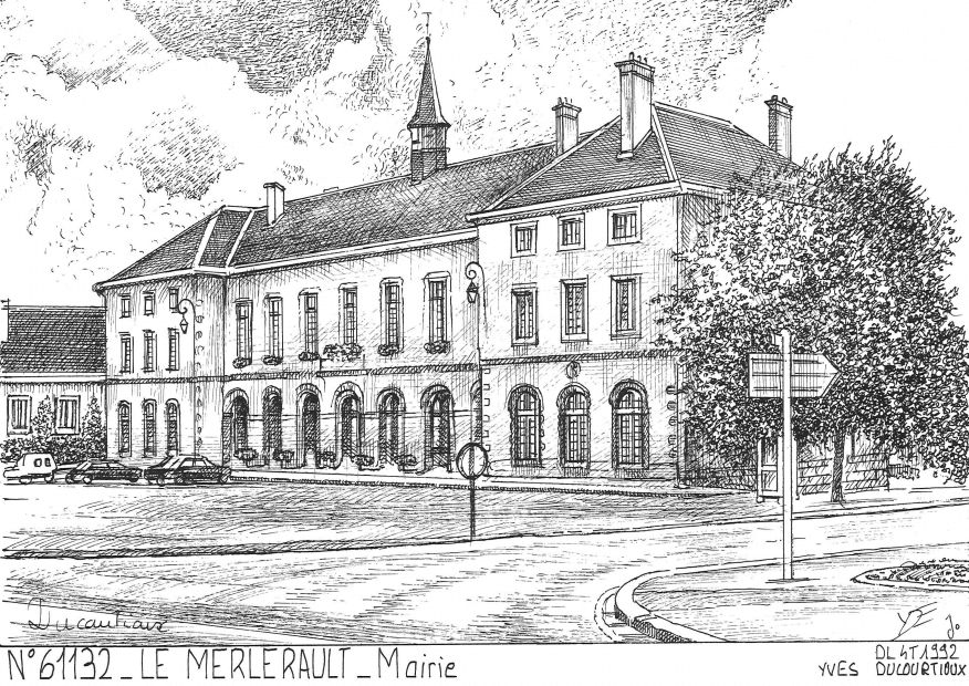 N 61132 - LE MERLERAULT - mairie