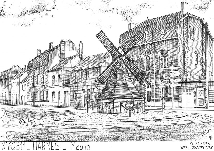 N 62311 - HARNES - moulin