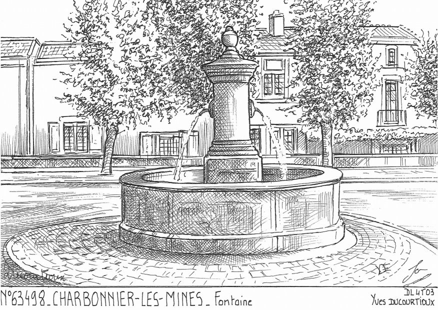 N 63498 - CHARBONNIER LES MINES - fontaine
