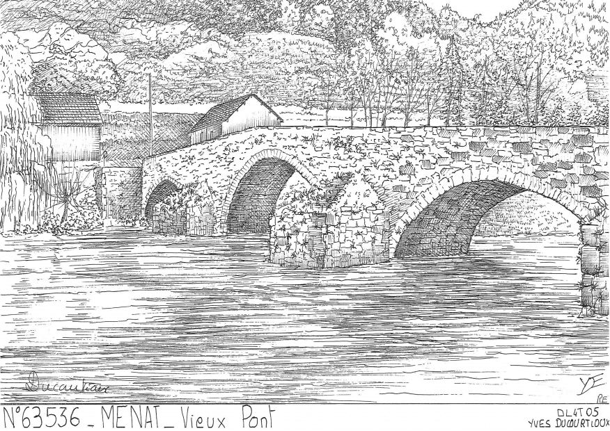 N 63536 - MENAT - vieux pont