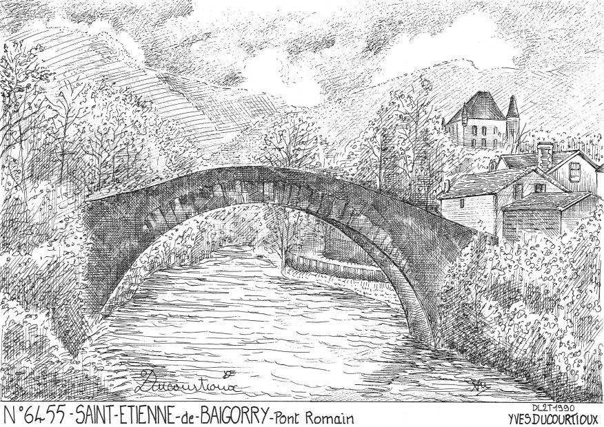 N 64055 - ST ETIENNE DE BAIGORRY - pont romain
