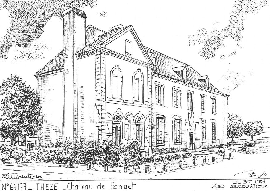 N 64177 - THEZE - chteau de fanget (mairie)