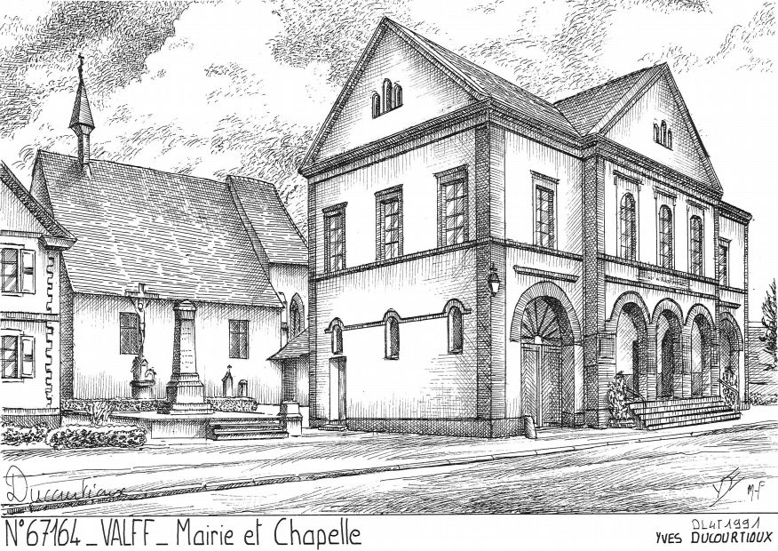 N 67164 - VALFF - mairie et chapelle