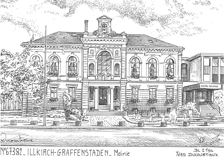 N 67382 - ILLKIRCH GRAFFENSTADEN - mairie