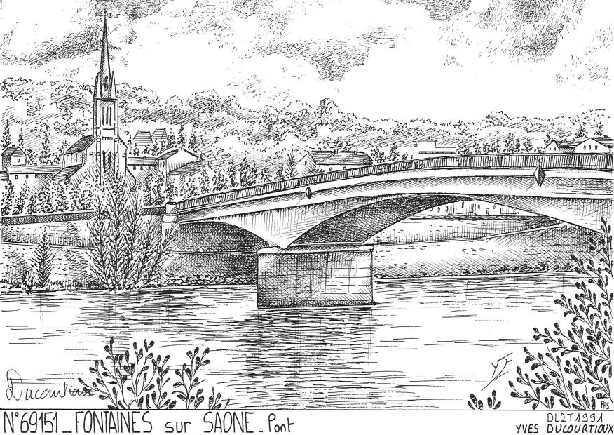 N 69151 - FONTAINES SUR SAONE - pont