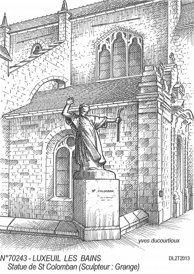N 70243 - LUXEUIL LES BAINS - st colomban (sculpteur Grange)