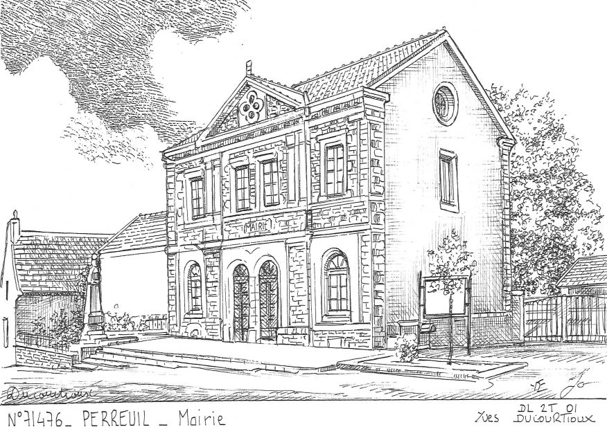 N 71476 - PERREUIL - mairie