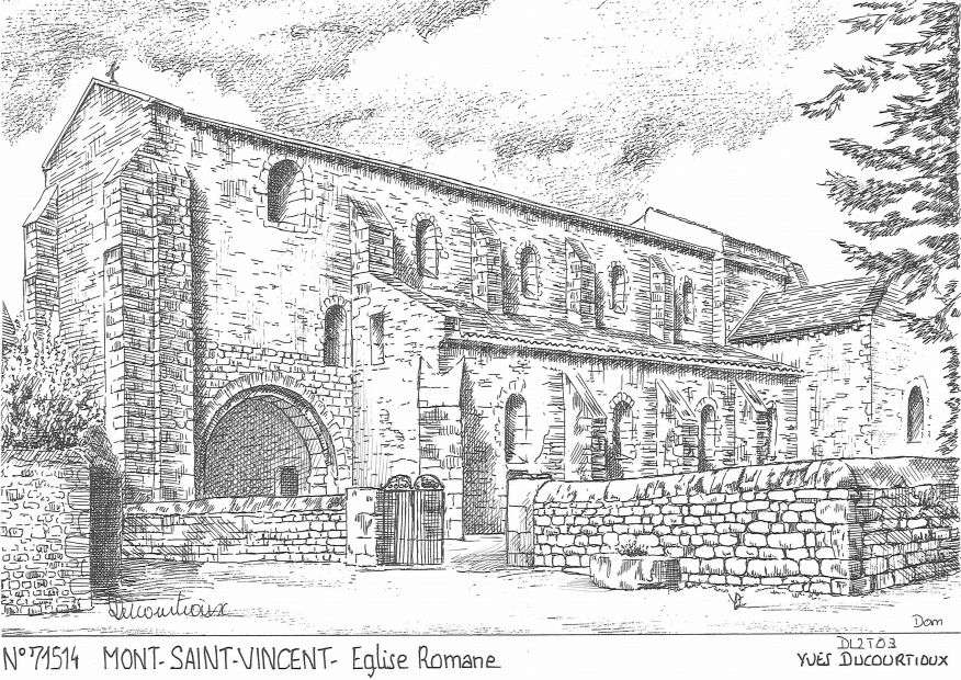 N 71514 - MONT ST VINCENT - �glise romane