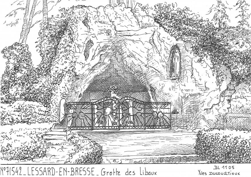 N 71542 - LESSARD EN BRESSE - grotte des libaux