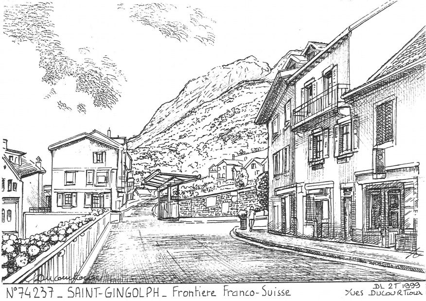 N 74237 - ST GINGOLPH - fronti�re franco suisse