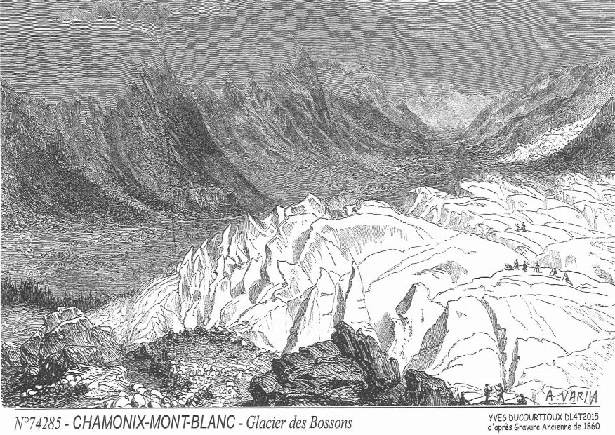 N 74285 - CHAMONIX MONT BLANC - glacier des bossons <span class=