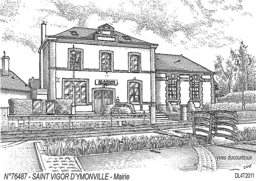 N 76487 - ST VIGOR D YMONVILLE - mairie