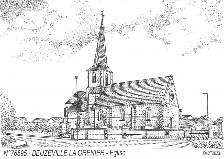 N 76595 - BEUZEVILLE LA GRENIER - glise