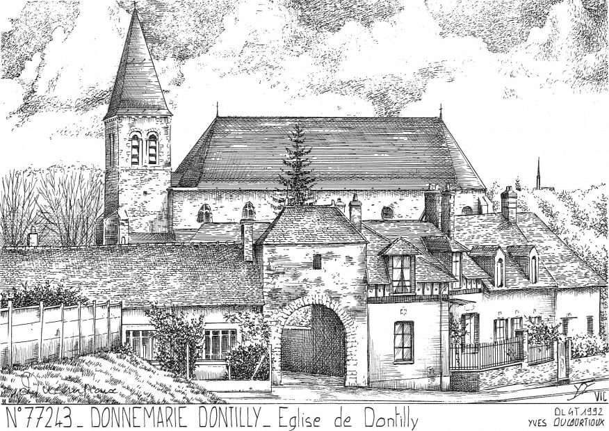 N 77243 - DONNEMARIE DONTILLY - �glise de dontilly