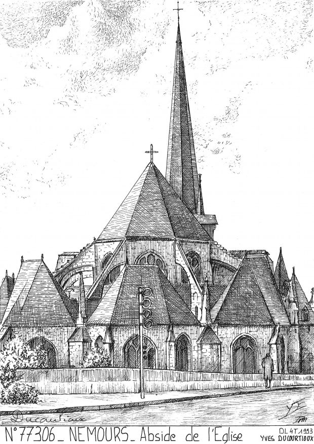 N 77306 - NEMOURS - abside de l �glise